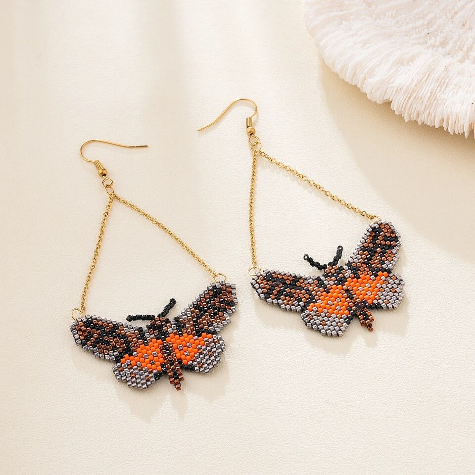 Beaded Butterfly Drops