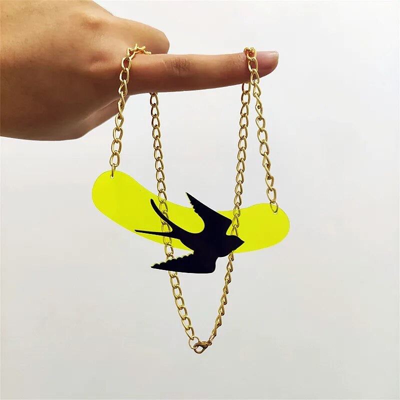 Neon Dove Necklace