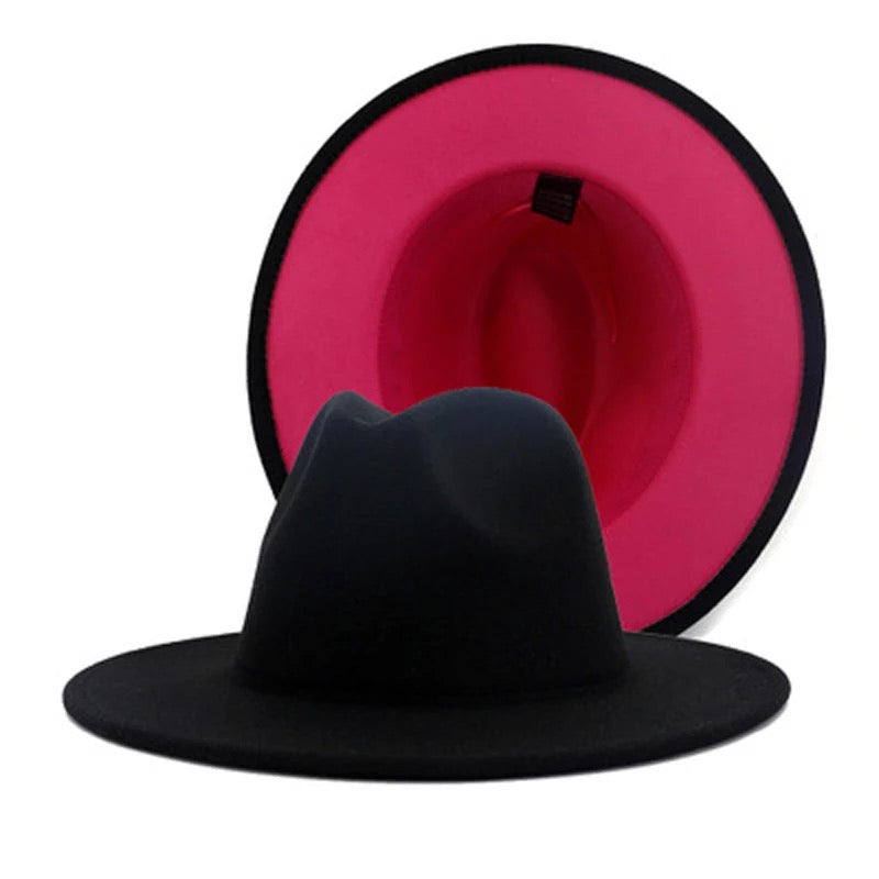 Black Pink Bottom Fedora