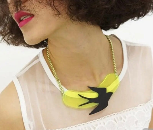 Neon Dove Necklace