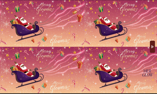 Santa’s Sleigh Holiday Gift Wrapping Paper