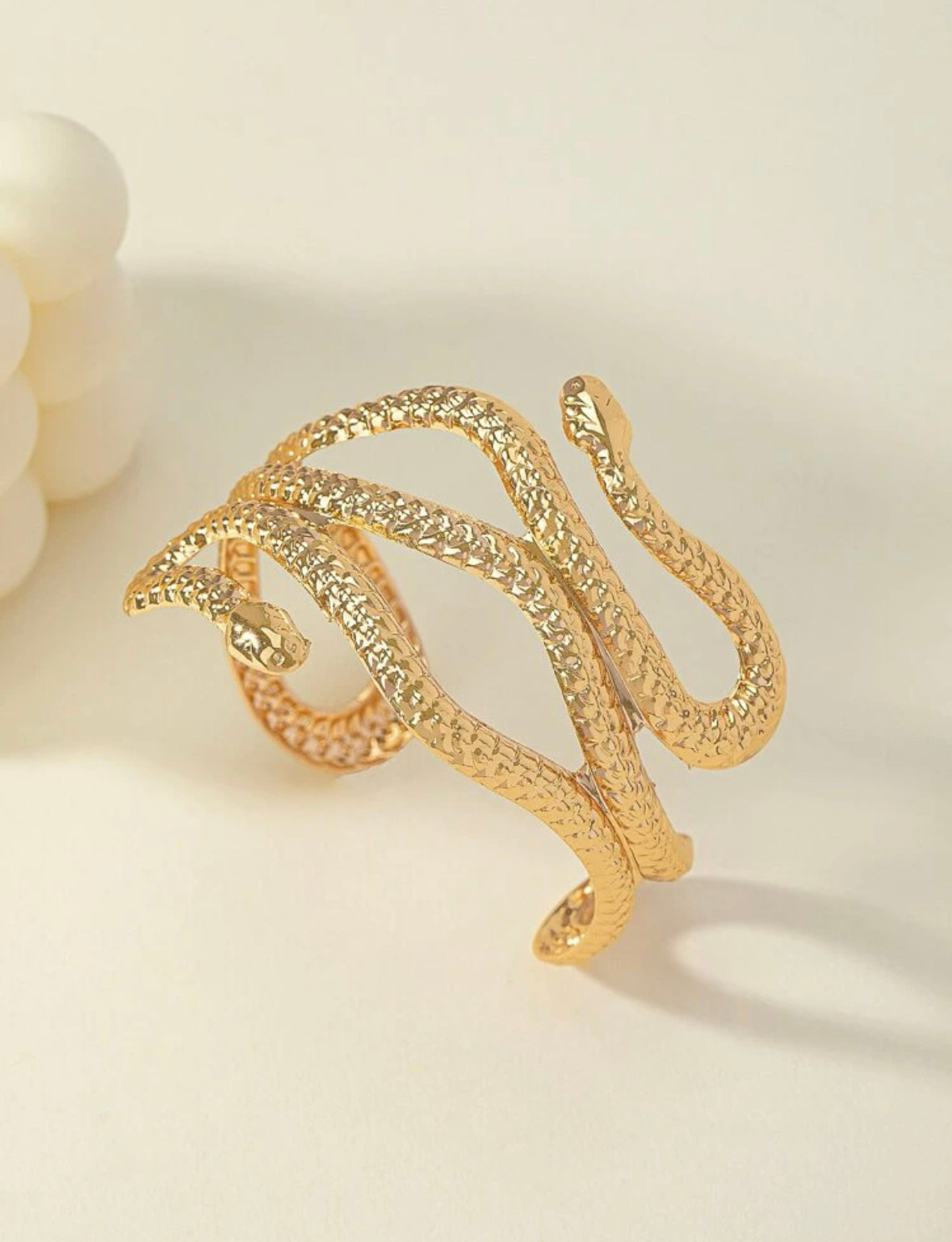 Gold Snake Cuff