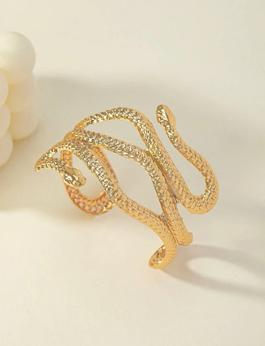 Gold Snake Cuff